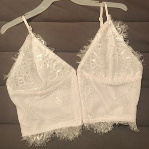 White crop top. Worn once.